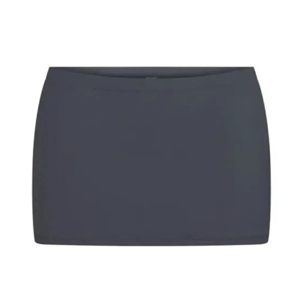 NWT SKIMS Recycled Swim Micro Mini Skirt In Gunmetal Gray Swimsuit Skirt